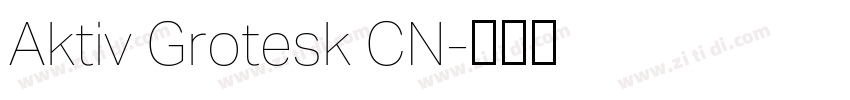 Aktiv Grotesk CN字体转换